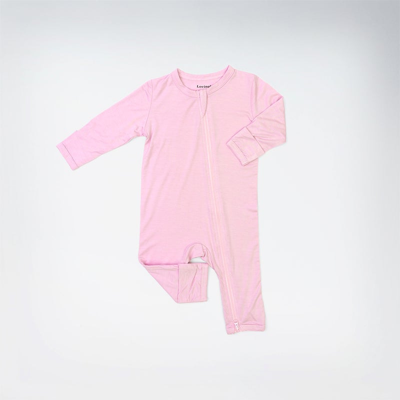 Lovingly Signed Pink Bamboo Long Sleeve Bodysuit (Size 3-6 months) - Image 1